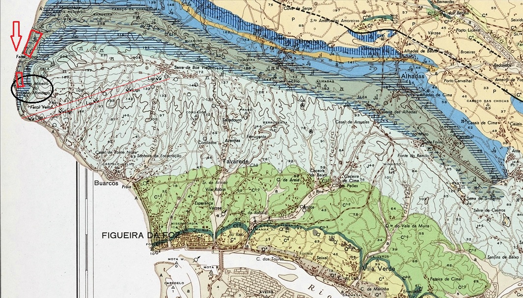 Cabo Mondego - Extrato da folha 19-C - Figueira da Foz