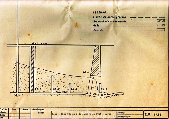 Planta da galeria 630 - Janeiro de 1954 - (S. Pinto)